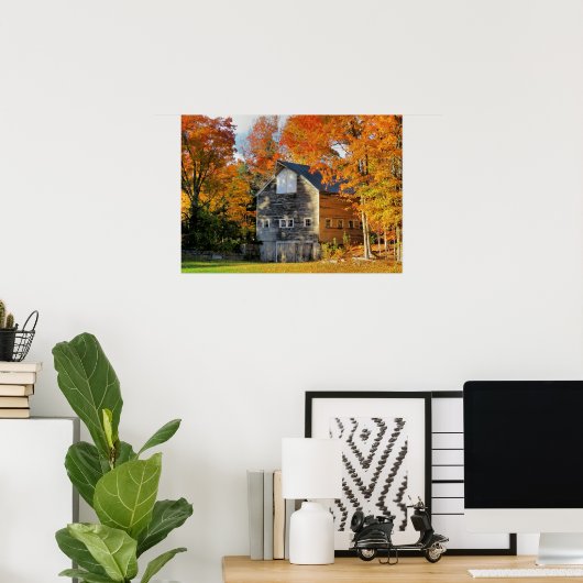 Barn in het najaar poster (Thuiskantoor)
