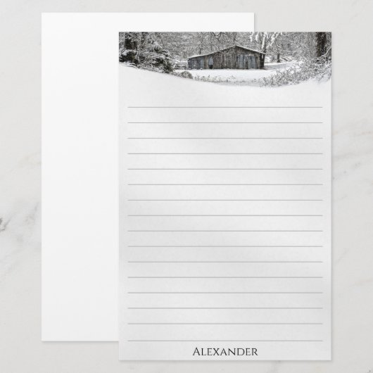  Barn in het Schilderachtig Afbeelding op het vers Briefpapier (Voorkant / Achterkant)