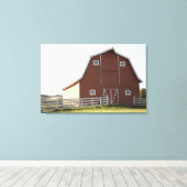 Barn in landschap canvas afdruk (Insitu (Houten vloer))