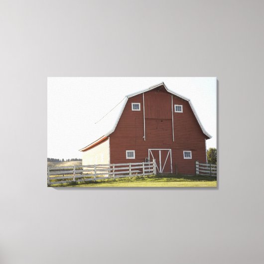 Barn in landschap canvas afdruk (Voorkant)