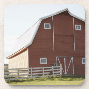 Barn in landschap drankjes onderzetter