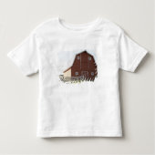Barn in landschap kinder shirts (Voorkant)