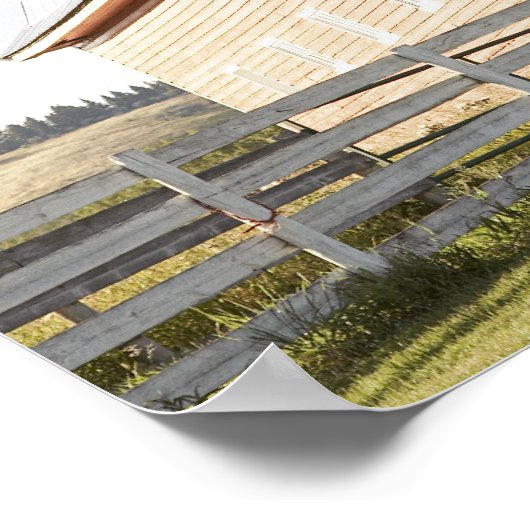 Barn in landschap poster (Hoek)