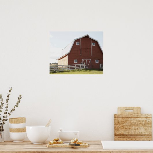 Barn in landschap poster (Keuken)