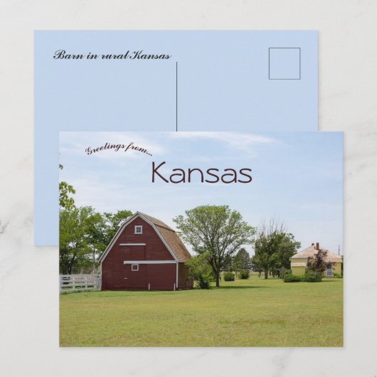 Barn in Rural Kansas Briefkaart (Voorkant / Achterkant)
