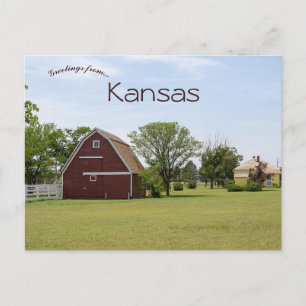 Barn in Rural Kansas Briefkaart