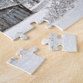 Barn in verse sneeuw - Plattelandsmerk Foto Legpuzzel (Zijkant)