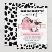 Barn Koe Print laat je de dierentuinen van de dag  Kaart (Voorkant / Achterkant)