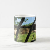 Barn & Koeien, Rural North Carolina Canvas Print M Koffiemok (Center)