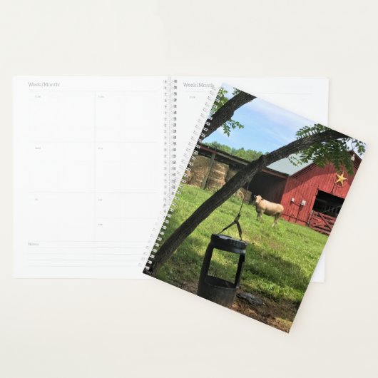 Barn & Koeien, Rural North Carolina Canvas Print Planner (Display)