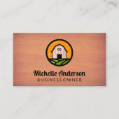 Barn Logo | Visitekaartje van hout (Voorkant)