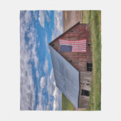 Barn met Amerikaanse vlag | Colfax, Washington Fleece Deken (Voorkant)