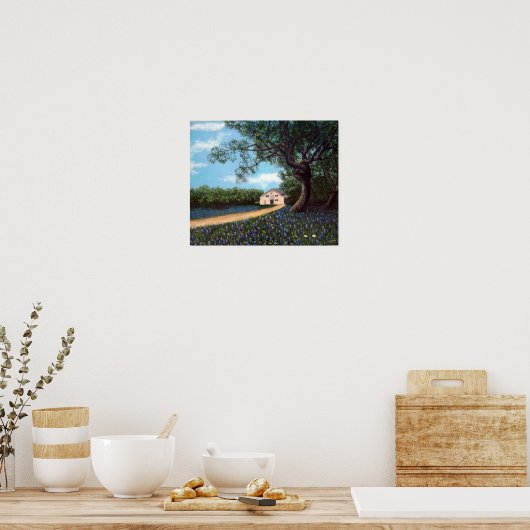 Barn met blauwvintonijn poster (Keuken)