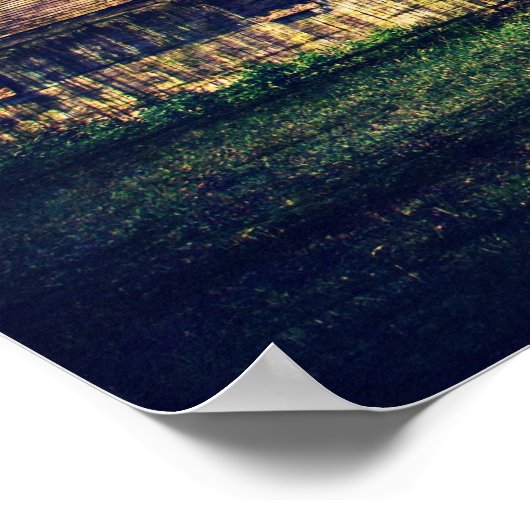 Barn met houtextuur poster (Hoek)