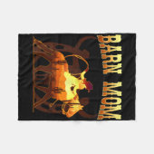 Barn Mom I Equestrian Horse Fan Fleece Deken (Voorkant (Horizontaal))