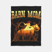 Barn Mom I Equestrian Horse Fan Fleece Deken (Voorkant)