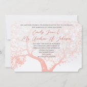 Barn of Woodland Coral Forest Typography Wedding Kaart (Voorkant)