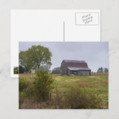 Barn op een heuvel briefkaart (Voorkant / Achterkant)