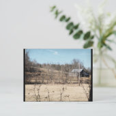 Barn op een heuvel briefkaart (Staand voorkant)