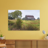 Barn op een heuvel canvas afdruk (Insitu (Woonkamer))