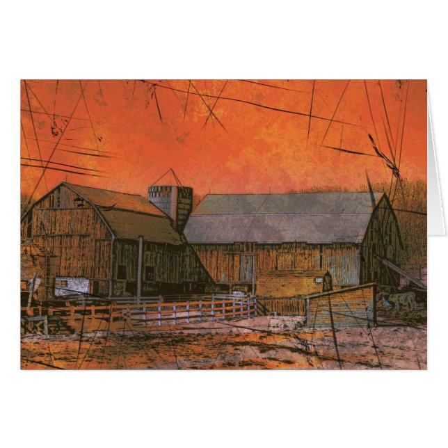 Barn op Sunset (Voorkant Horizontaal)