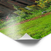 Barn op zonnige zomerdag foto afdruk (Hoek)