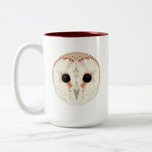 Barn Owl 15oz. Mok donkerrood (Links)