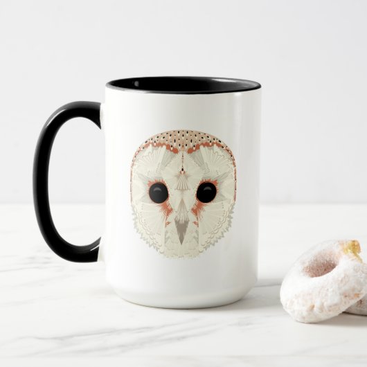 Barn Owl 15oz. Mok zwart (Met donut)