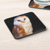 Barn Owl 2 Bier Onderzetter (Linkerzijde)