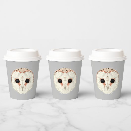 Barn Owl 8oz. Papieren Bekers (Multi)