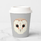 Barn Owl 8oz. Papieren Bekers (Achterkant)