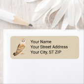 Barn Owl Adresetiketten Etiket (Insitu)