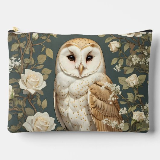 Barn Owl And White Roses William Morris Inspired Etui (Voorkant)