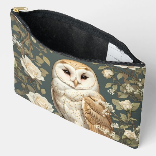 Barn Owl And White Roses William Morris Inspired Etui (Open)