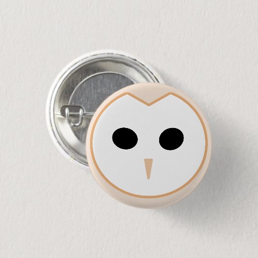 Barn Owl Badge Ronde Button 3,2 Cm (Voorkant /achterkant)