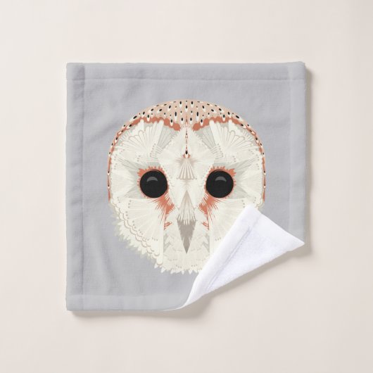 Barn Owl Bath Towel Set Bad Handdoek (Wasdoekje)