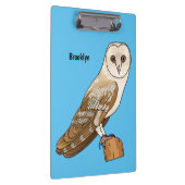 Barn owl bird cartoon illustration klembord (Rechts)