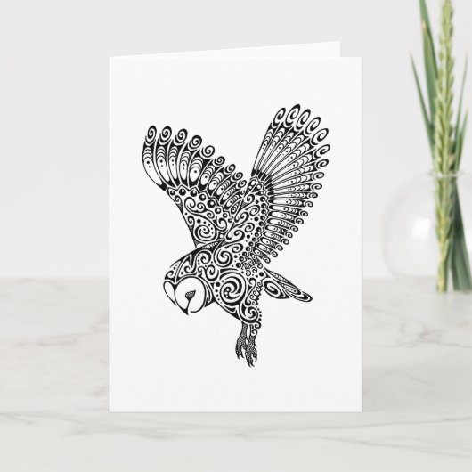 Barn Owl Bird Design Kaart (Voorkant)