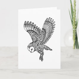 Barn Owl Bird Design Kaart