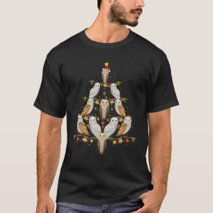 Barn Owl Bird KerstTree Gift Funny Kerstmis T-shirt