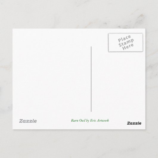 Barn Owl - Blank Briefkaart (Achterkant)