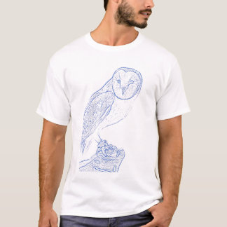 Barn Owl (blauw) T-shirt