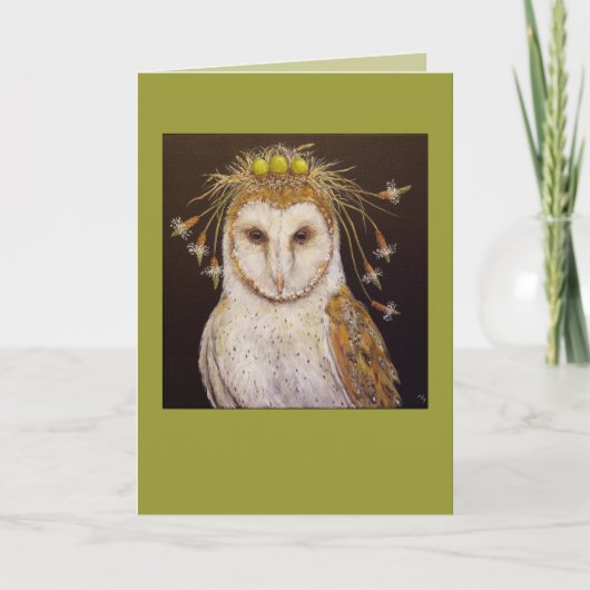 Barn Owl Bride-kaart Kaart (Voorkant)