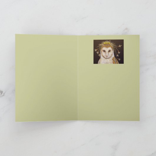 Barn Owl Bride-kaart Kaart (Binnen)