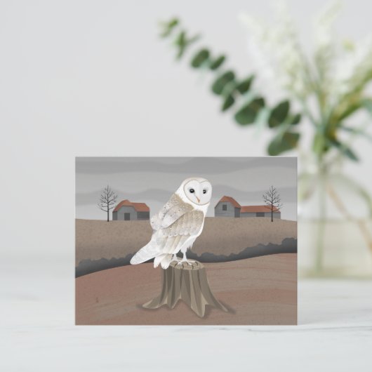 Barn Owl Briefkaart (Staand voorkant)