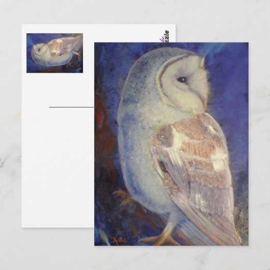 Barn Owl Briefkaart (Voorkant / Achterkant)