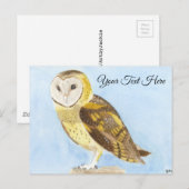 Barn Owl Briefkaart (Voorkant / Achterkant)