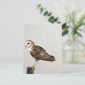 Barn owl briefkaart (Staand voorkant)