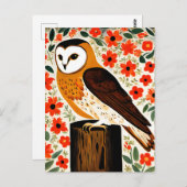 Barn Owl Briefkaart (Voorkant / Achterkant)