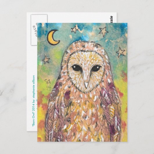 Barn Owl Briefkaart (Voorkant / Achterkant)